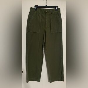 J. Crew Wide-leg cargo pant in sateen cotton NWT